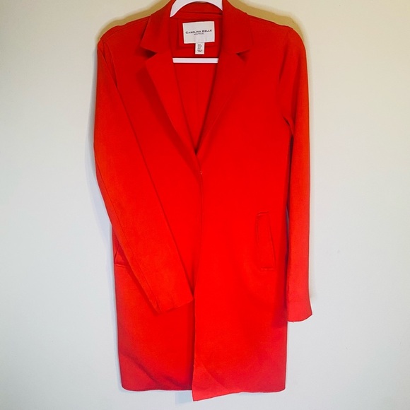 Carolina Belle Women's Bold Red Blazer Size S - Picture 2 of 7